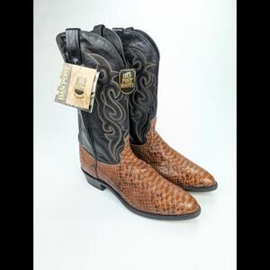 [SOLD] NWT DAN POST Men's Sz 12E GENUINE PYTHON Leather Cowboy Boots EXOTIC RARE